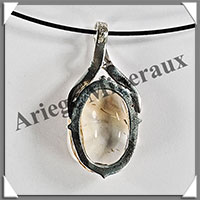 CITRINE (Naturelle) - Pendentif Argent - Ovale - 25x17 mm - W009