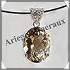 CITRINE (Naturelle) - Pendentif Argent - Ovale (Facet) - 22x15 mm - W011 Brsil