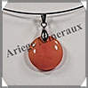CORNALINE - Pendentif - Rond - Diamtre : 25 mm - W002 Namibie
