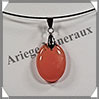 CORNALINE - Pendentif - Ovale - 25x18 mm - W004 Namibie