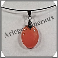 CORNALINE - Pendentif - Ovale - 25x18 mm - W004