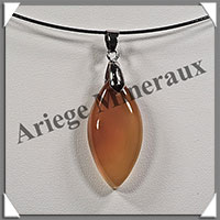 CORNALINE - Pendentif - Ovale - 32x15 mm - W006