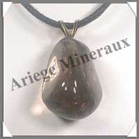 CRISTAL DE ROCHE FUME - Pendentif Promotion - 20  30 mm
