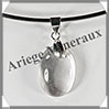 CRISTAL de ROCHE - Pendentif Argent - Ovale - 25x15 mm - W008 Brsil