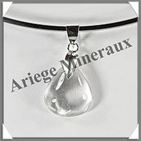CRISTAL de ROCHE - Pendentif Argent - Goutte - 21x15 mm - W009