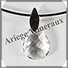 CRISTAL de ROCHE Facet - Pendentif Argent - Goutte - 28x20 mm - W012 Brsil
