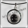 BLACK STAR (Diopside) - Pendentif Argent - Ovale - 12x10 mm - W002 Inde