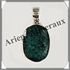EMERAUDE Facete - Pendentif Argent - Ovale - 27x19 mm - P002 Pakistan