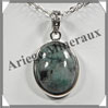 EMERAUDE - Pendentif Argent - Ovale - 20x15 mm - W001 Inde
