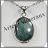 EMERAUDE - Pendentif Argent - Ovale - 23x18 mm - W002 Inde