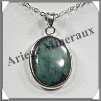 EMERAUDE - Pendentif Argent - Ovale - 23x18 mm - W002
