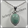 EMERAUDE - Pendentif Argent - Ovale - 18x13 mm - W003 Inde