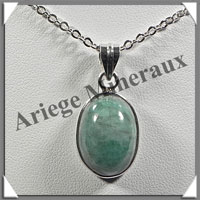 EMERAUDE - Pendentif Argent - Ovale - 18x13 mm - W003