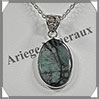 EMERAUDE - Pendentif Argent - Ovale - 25x15 mm - W004 Inde