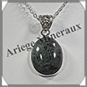 EMERAUDE - Pendentif Argent - Ovale - 23x18 mm - W005 Inde