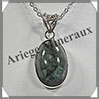 EMERAUDE - Pendentif Argent - Ovale - 25x15 mm - W006 Inde
