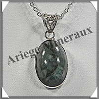 EMERAUDE - Pendentif Argent - Ovale - 25x15 mm - W006