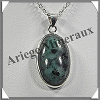 EMERAUDE - Pendentif Argent - Ovale - 30x18 mm - W007