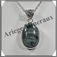 EMERAUDE - Pendentif Argent - Ovale - 25x15 mm - W008