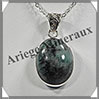 EMERAUDE - Pendentif Argent - Ovale - 25x18 mm - W009 Inde