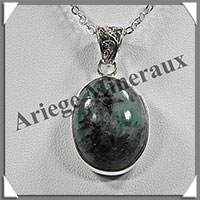 EMERAUDE - Pendentif Argent - Ovale - 25x18 mm - W009
