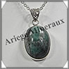 EMERAUDE - Pendentif Argent - Ovale - 25x19 mm - W010 Inde