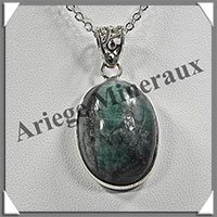 EMERAUDE - Pendentif Argent - Ovale - 25x19 mm - W010
