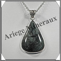 EMERAUDE - Pendentif Argent - Goutte - 40x25 mm - W013