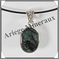 EMERAUDE - Pendentif Argent - Ovale - 23x15 mm - W016