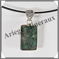 EMERAUDE - Pendentif Argent - Rectangle Facet - 25x15 mm - W017