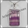 FLUORITE - Pendentif Argent - Rectangle - 35x20 mm - W001 Chine
