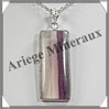 FLUORITE - Pendentif Argent - Rectangle - 37x17 mm - W002 Chine