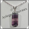 FLUORITE - Pendentif Argent - Rectangle - 20x10 mm - W003 Chine