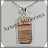 FLUORITE - Pendentif Argent - Rectangle - 30x15 mm - W005 Argentine