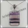FLUORITE - Pendentif Argent - Rectangle - 45x30 mm - W007 Chine