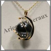 HEMATITE - Pendentif Sphre 20 mm - C