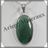 JADE NEPHRITE - Pendentif Argent - Ovale - 33x20 mm - W001 USA