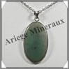 JADE NEPHRITE - Pendentif Argent - Ovale - 40x22 mm - W003 USA
