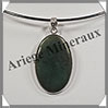 JADE NEPHRITE - Pendentif Argent - Ovale - 38x25 mm - W004 USA
