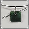 JADE NEPHRITE - Pendentif Argent - Carr - 20x20 mm - W005 USA