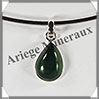 JADE NEPHRITE - Pendentif Argent - Goutte - 20x10 mm - W008 USA