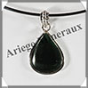 JADE NEPHRITE - Pendentif Argent - Goutte - 28x20 mm - W010 USA