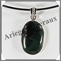 JADE NEPHRITE - Pendentif Argent - Ovale - 32x18 mm - W012