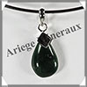JADE NEPHRITE - Pendentif Argent - Goutte - 29x14 mm - W013 USA