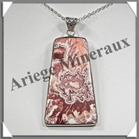 JASPE OCEAN - Pendentif Argent - Free Form - 55x35 mm - W001