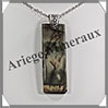 JASPE PICASSO - Pendentif Argent - Rectangle - 52x18 mm - W002 USA