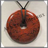 JASPE ROUGE - Pendentif Donut 45 mm - A045