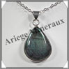 LABRADORITE - Pendentif Argent - Goutte - 25x20 mm - W003 Madagascar