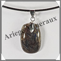 LABRADORITE - Pendentif Argent - Ovale - 28x16 mm - W010