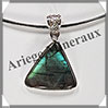 LABRADORITE - Pendentif Argent - Triangle - 25x22 mm - W012 Madagascar